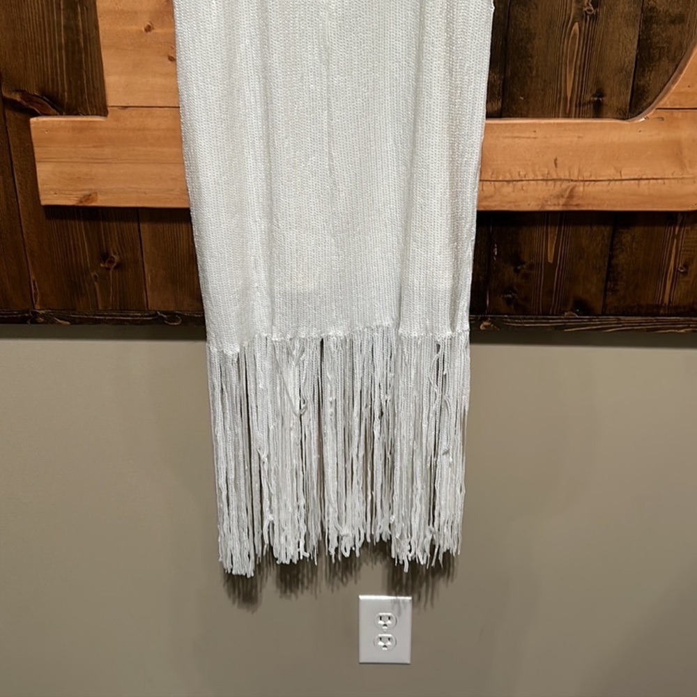 J.Crew Collection Fringe-Trim Sequin Sheath Dress in White - Picture 11 of 14